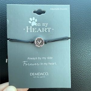 Demdaco Black Adjustable Bracelet Pet Memorial